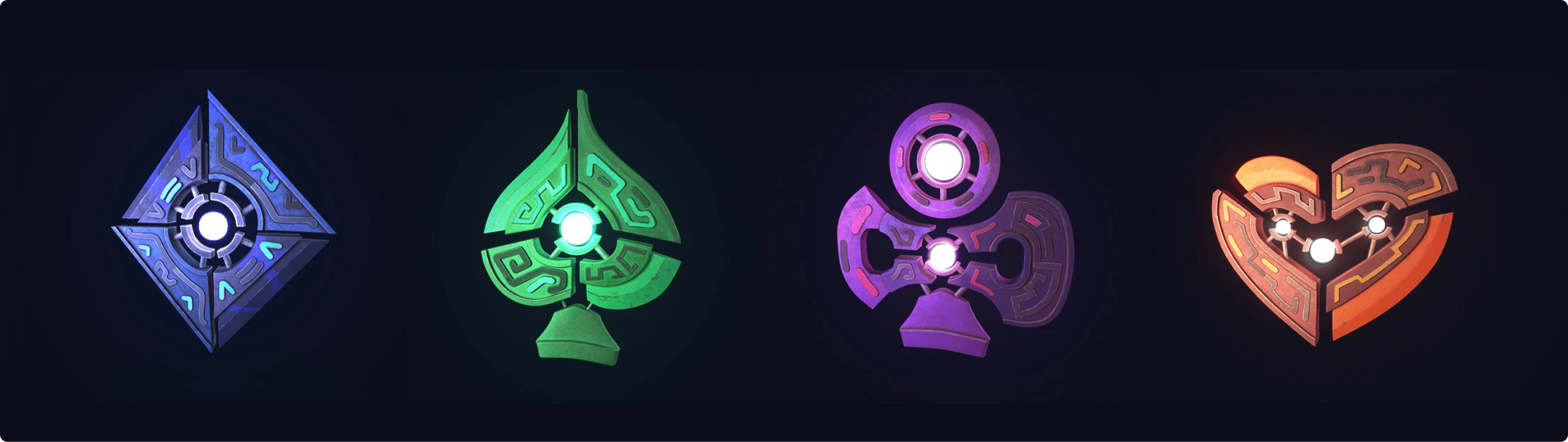 Cyber Zone low value reel symbols