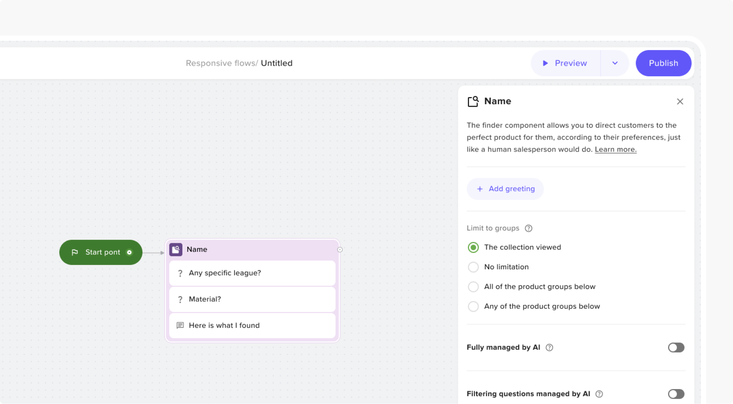 Redesigned Flow Builder canvas
