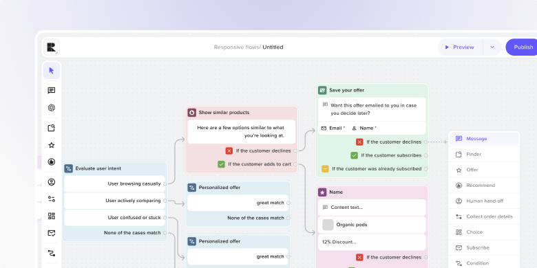 HelloRep Flow Builder canvas