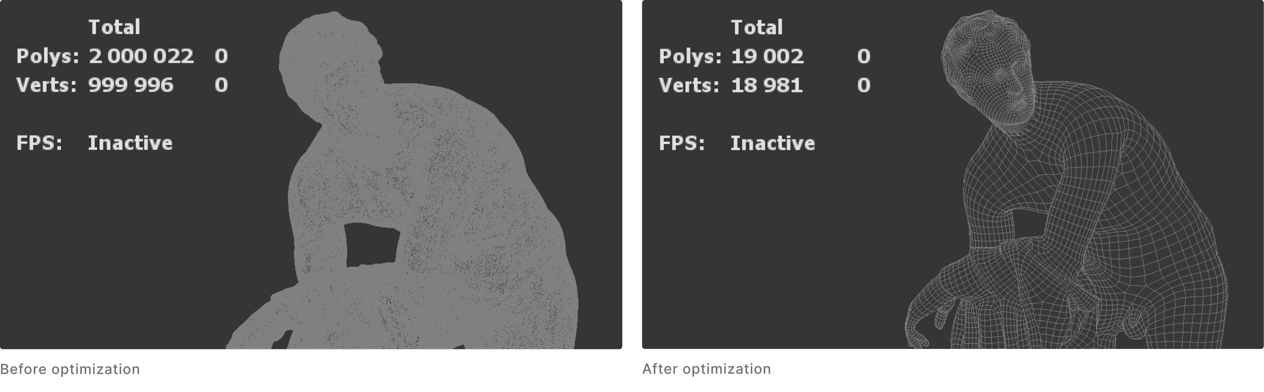 Before and after asset optimization comparison