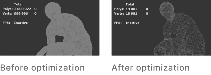 Before and after asset optimization comparison