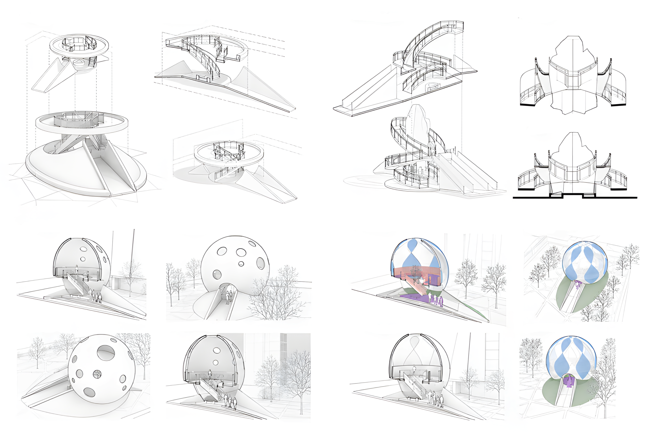 Spherical pavilion parametric design
