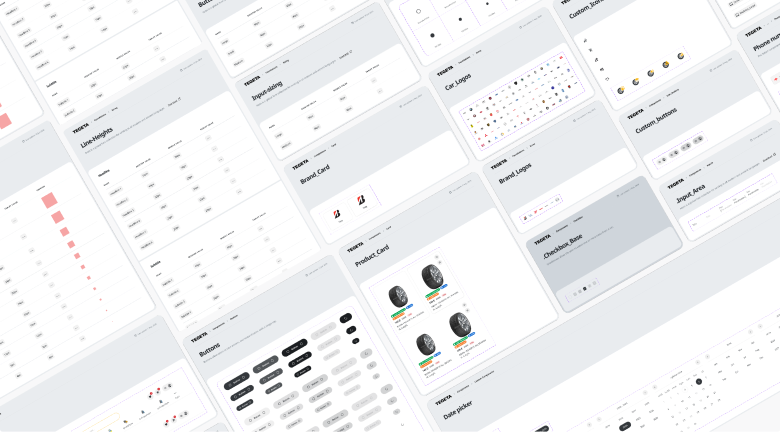 Tegeta design system component overview